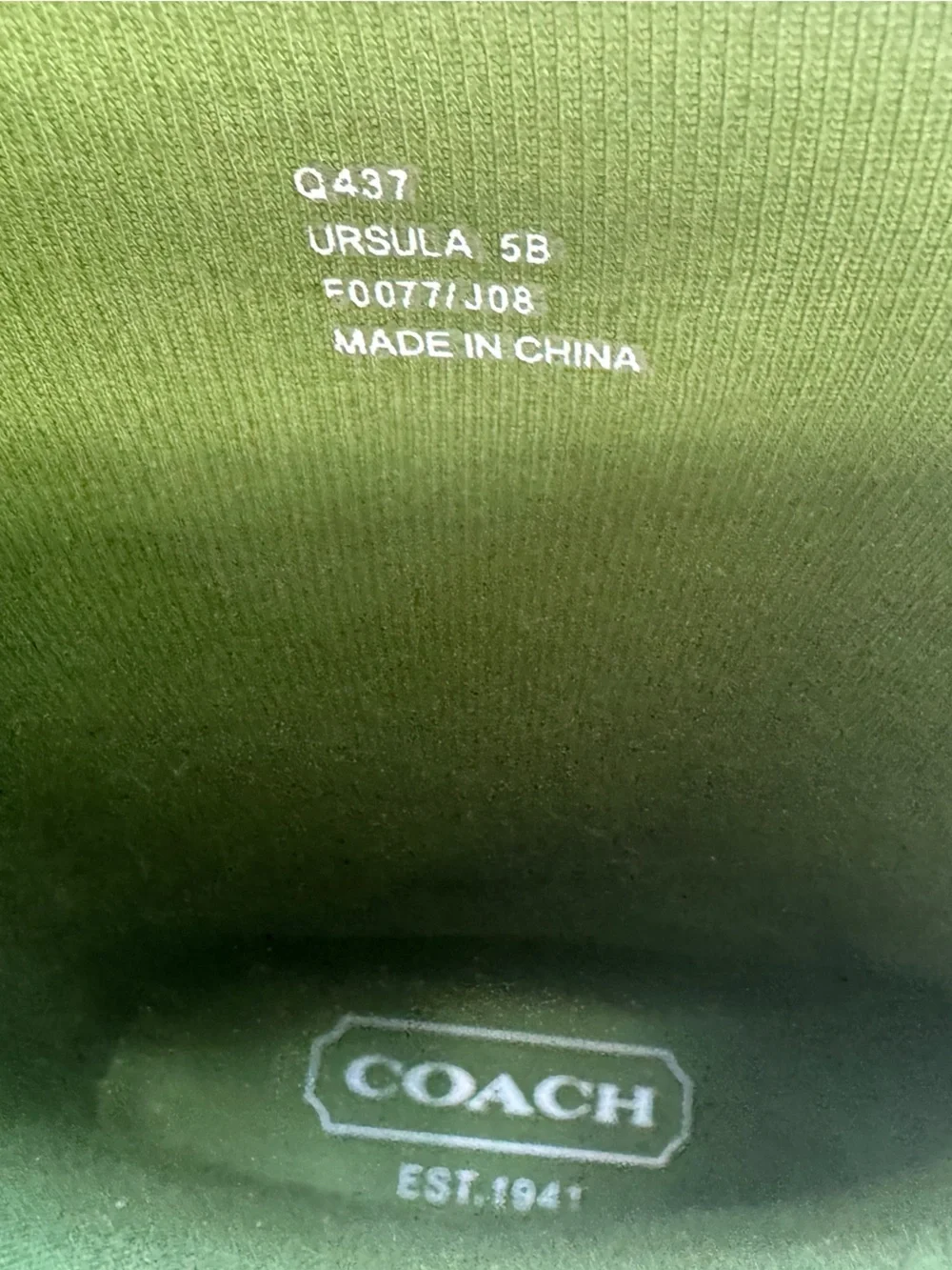 Coach Ursula Signature Rain Boots Size 5B Monogram Mid-Calf Rubber Waterproof